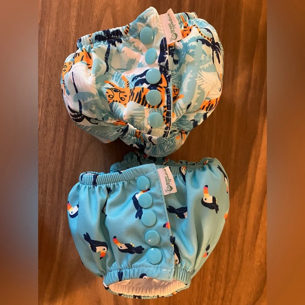i play by Green Sprouts snap reusable swim diapers x 2